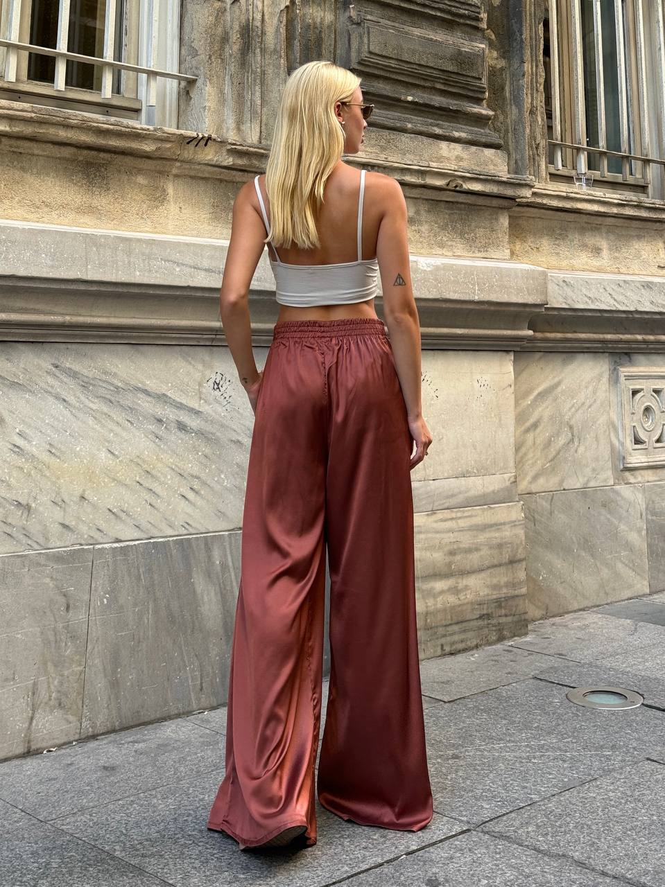 Luxe Satin Wide-Leg Pants – 1104