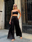Luxe Satin Wide-Leg Pants – 1104
