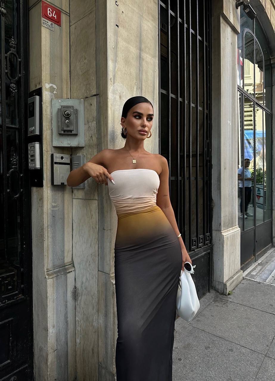 The Ombre Elegance Maxi Dress – 1102