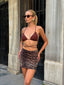 Wild Glam Leopard Print Mini Skirt - 1099