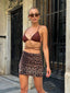 Wild Glam Leopard Print Mini Skirt - 1099