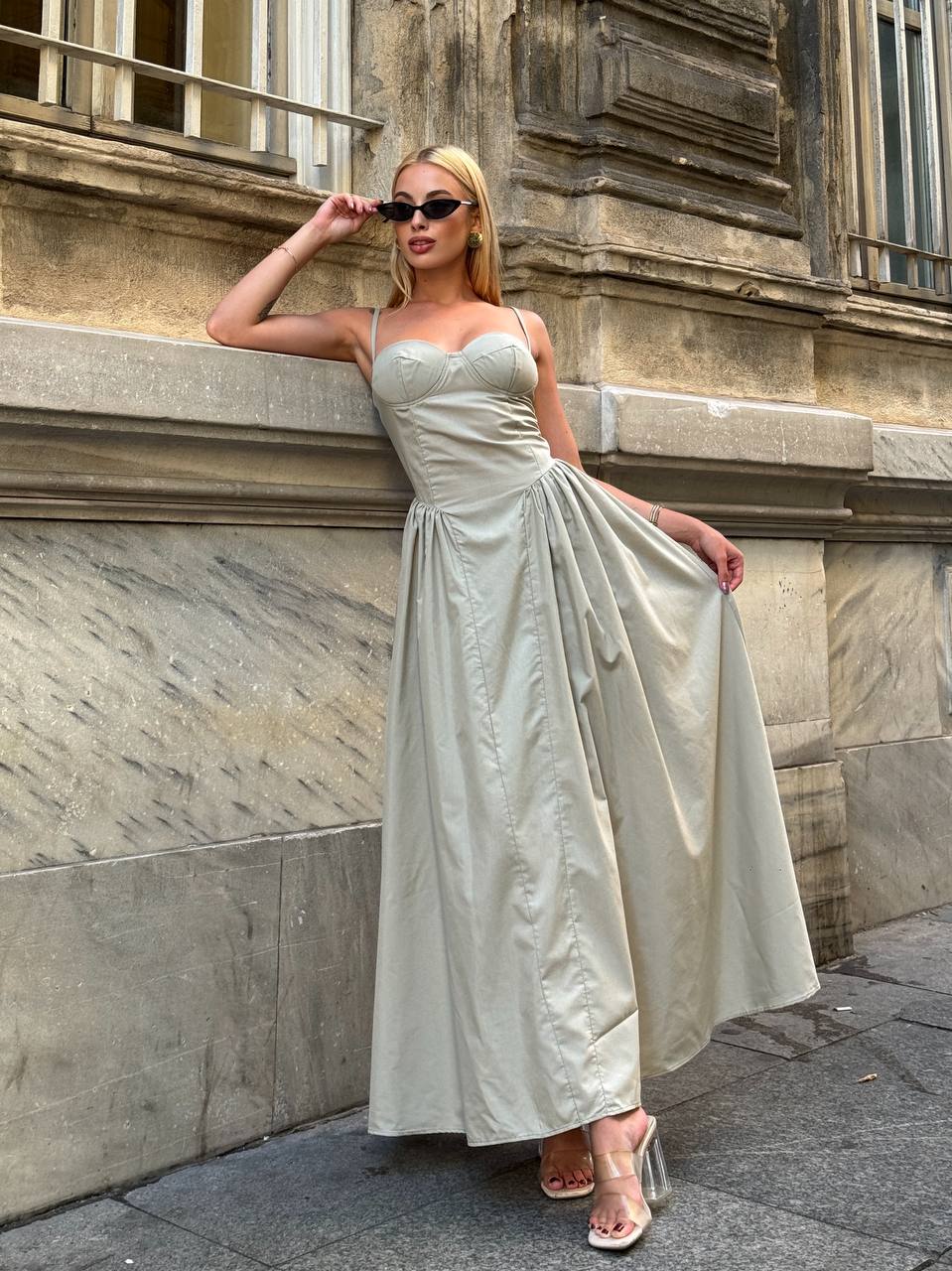 The Timeless Luxe Corset Maxi Dress – 1098