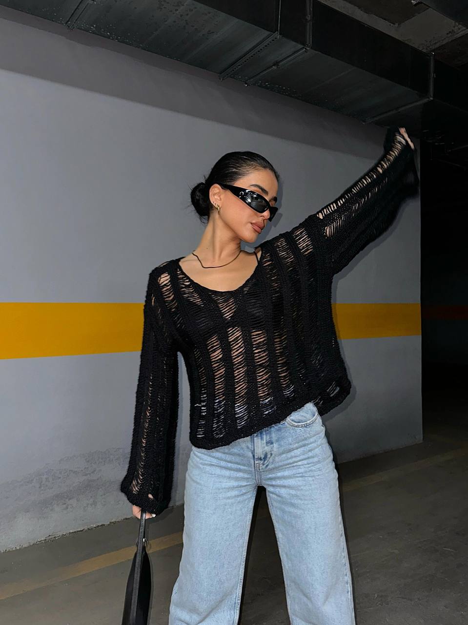 The Urban Edge Distressed Knit Sweater – 1095