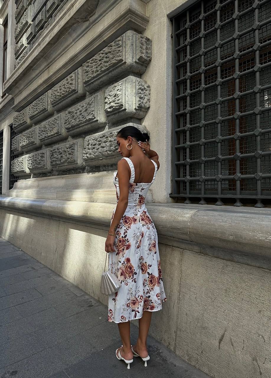 The Floral Charm Midi Dress – 1094