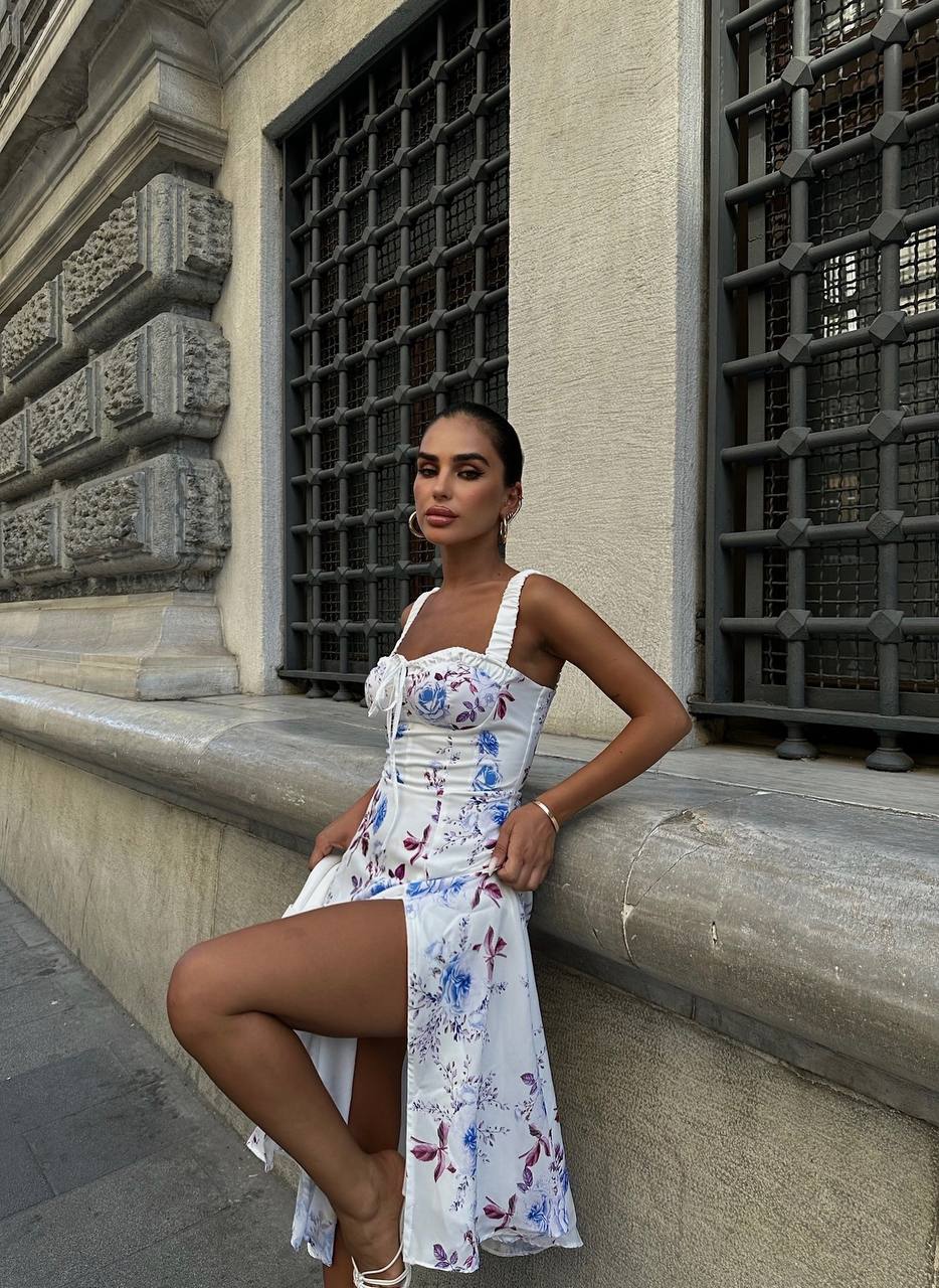 The Floral Charm Midi Dress – 1094