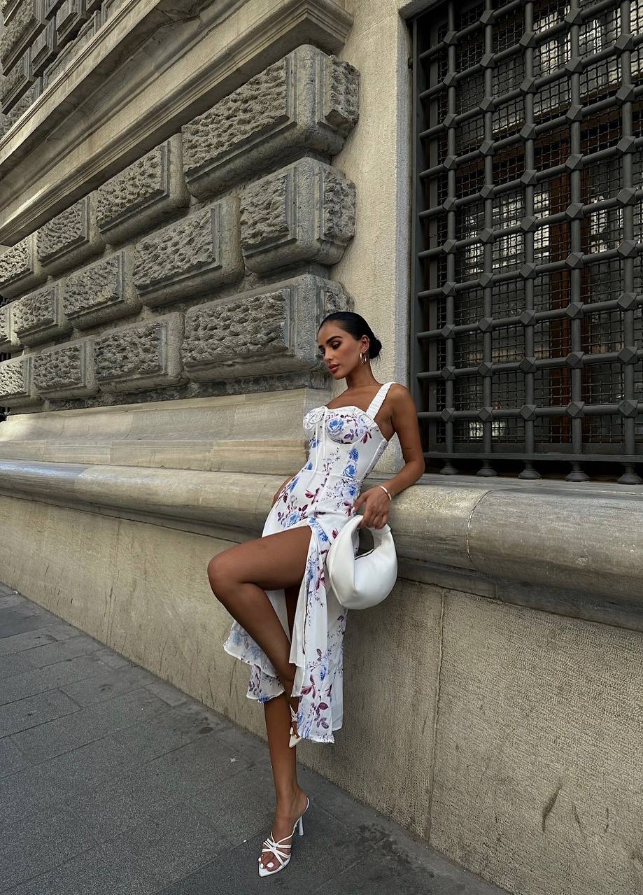 The Floral Charm Midi Dress – 1094