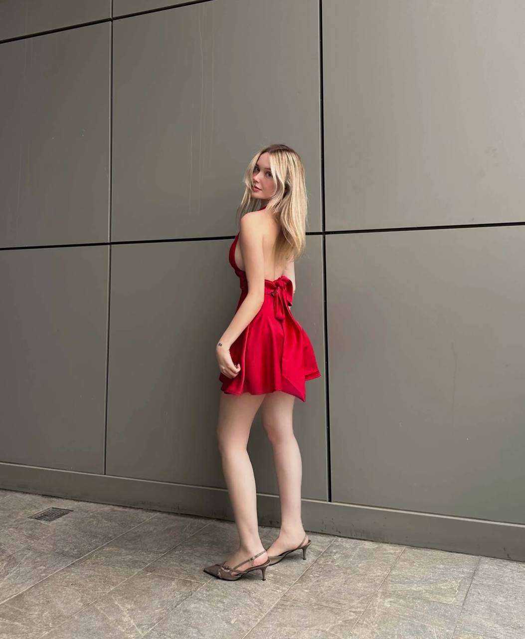 The Allure Satin Halter Mini Dress - 1018