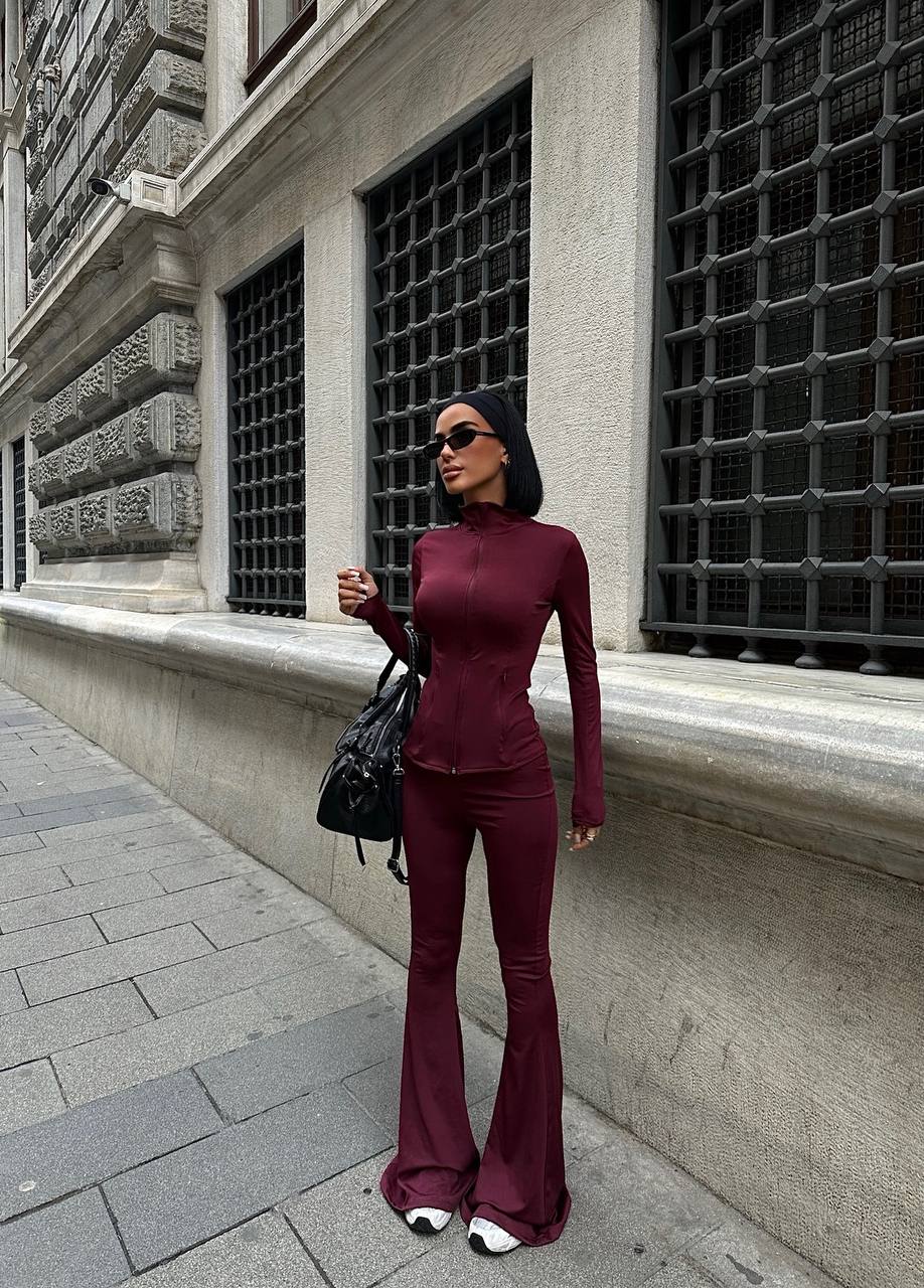 The Luxe Zip-Up Two-Piece Set – 1038