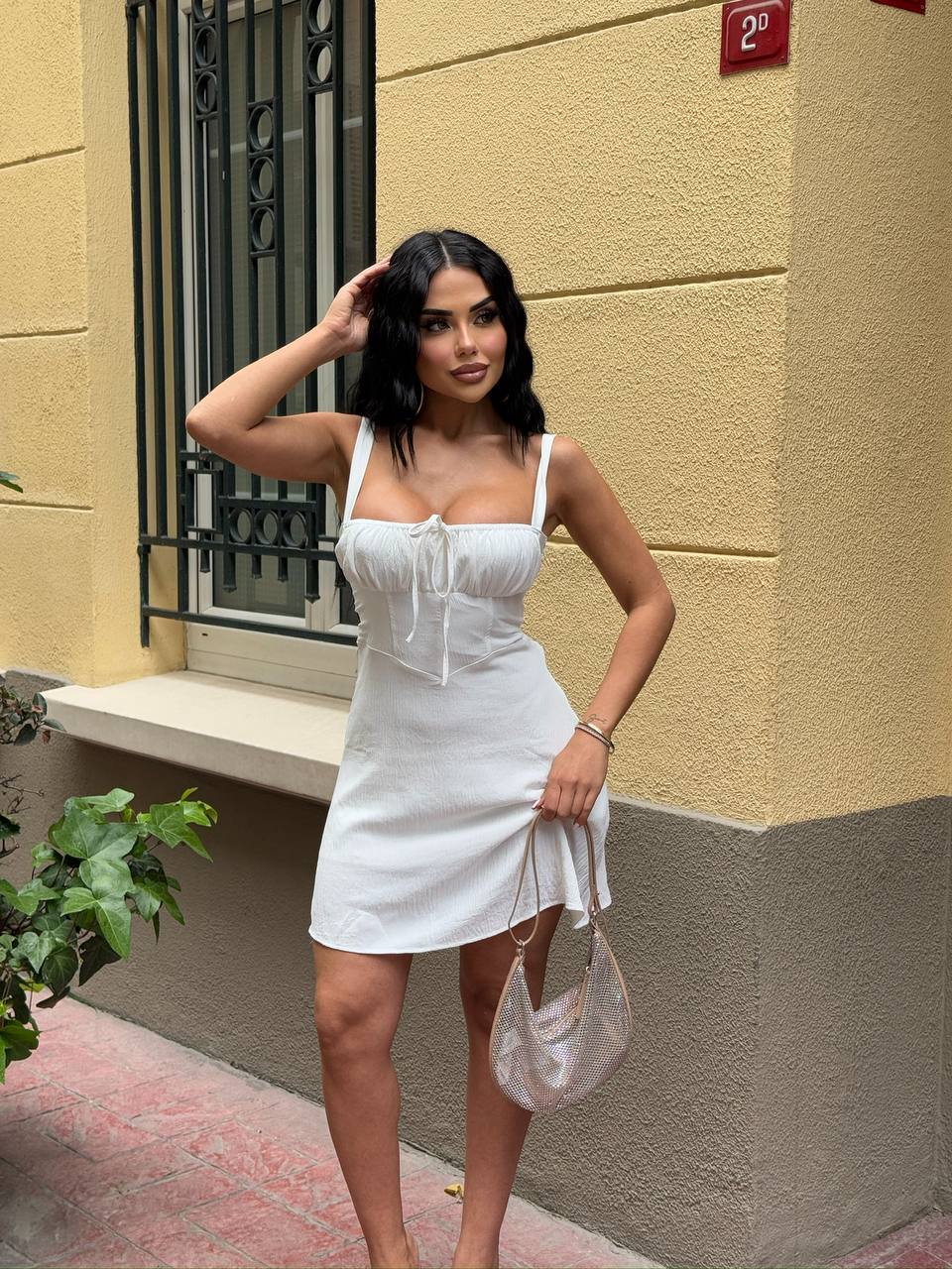 The Bella Ruched Bodice Mini Dress – 1207