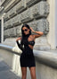 The Luxe Asymmetrical Sequin Mini Dress – 1088