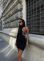The Luxe Asymmetrical Sequin Mini Dress – 1088