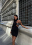 The Luxe Asymmetrical Sequin Mini Dress – 1088