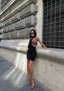 The Luxe Asymmetrical Sequin Mini Dress – 1088