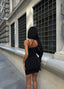 The Luxe Asymmetrical Sequin Mini Dress – 1088