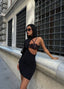 The Luxe Asymmetrical Sequin Mini Dress – 1088