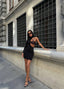 The Luxe Asymmetrical Sequin Mini Dress – 1088