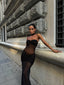 The Noir Sheer Mesh Maxi Dress – 1086