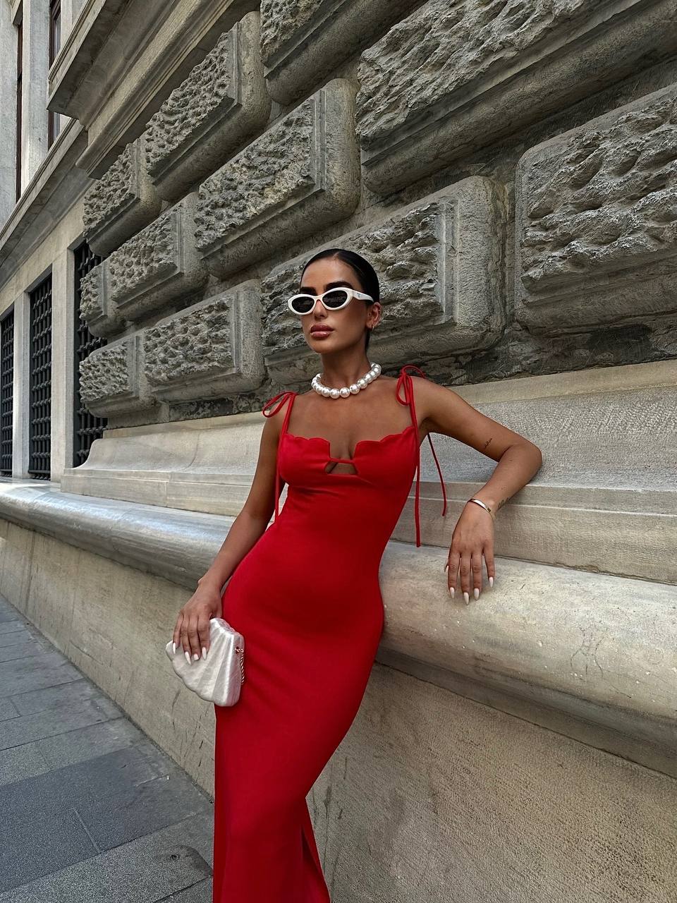 The Luxe Scallop Maxi Dress – 1083