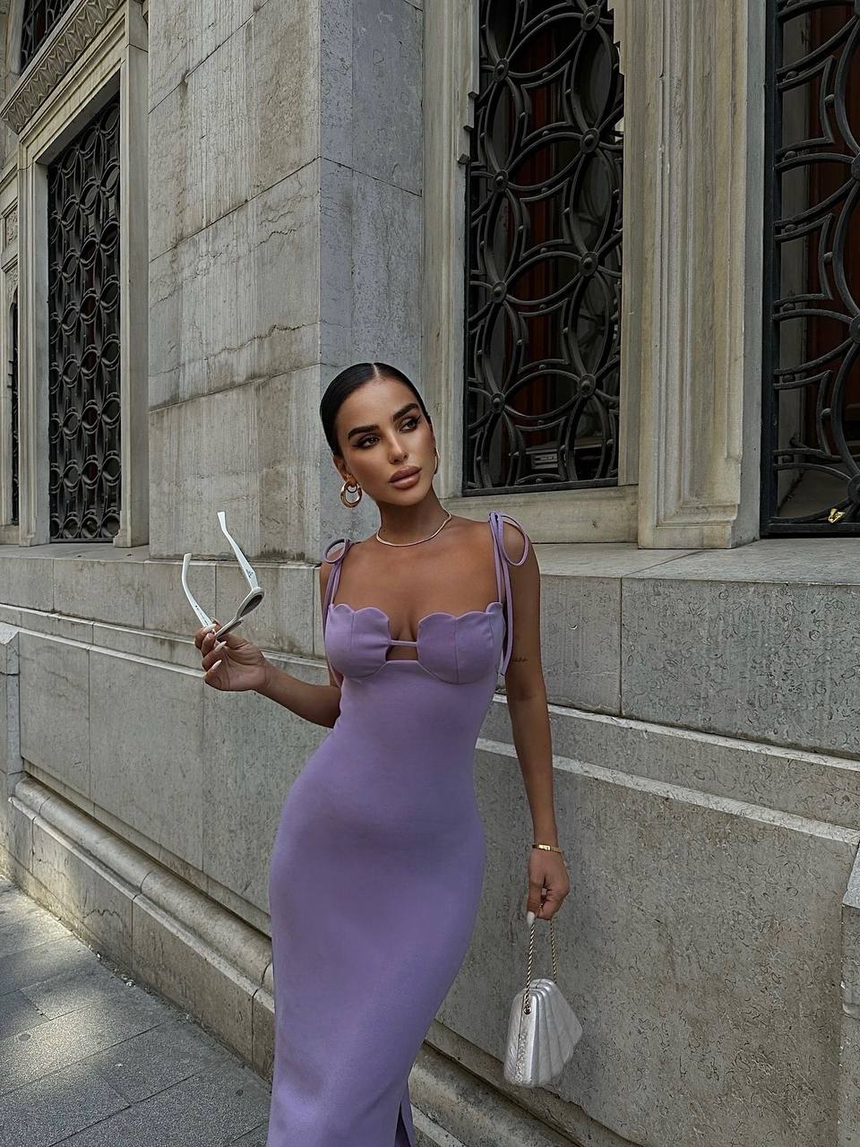 The Luxe Scallop Maxi Dress – 1083