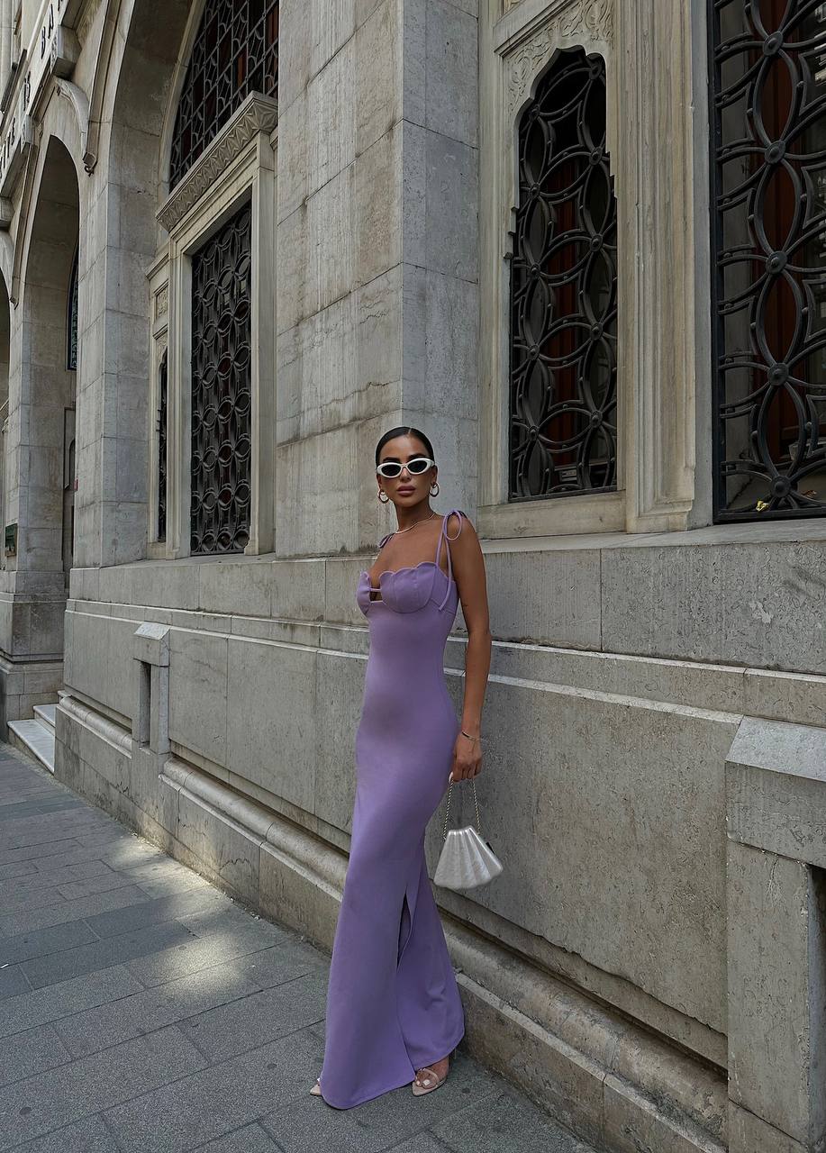 The Luxe Scallop Maxi Dress – 1083