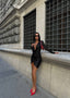 The Radiant Sequin Drape Mini Dress – 1080