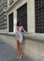 The Radiant Sequin Drape Mini Dress – 1080