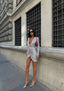 The Radiant Sequin Drape Mini Dress – 1080