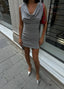 The Elegance Drape Mini Dress – 1078