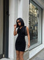 The Elegance Drape Mini Dress – 1078