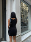 The Elegance Drape Mini Dress – 1078