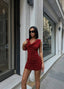 The Elegance Drape Mini Dress – 1078