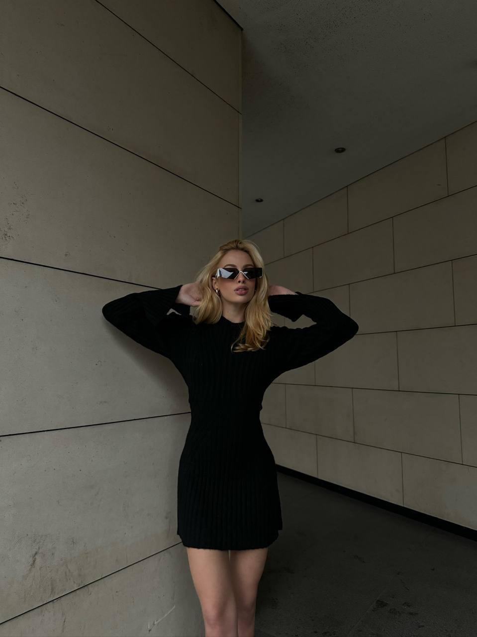 The Bella Ribbed Knit Mini Dress – 1070