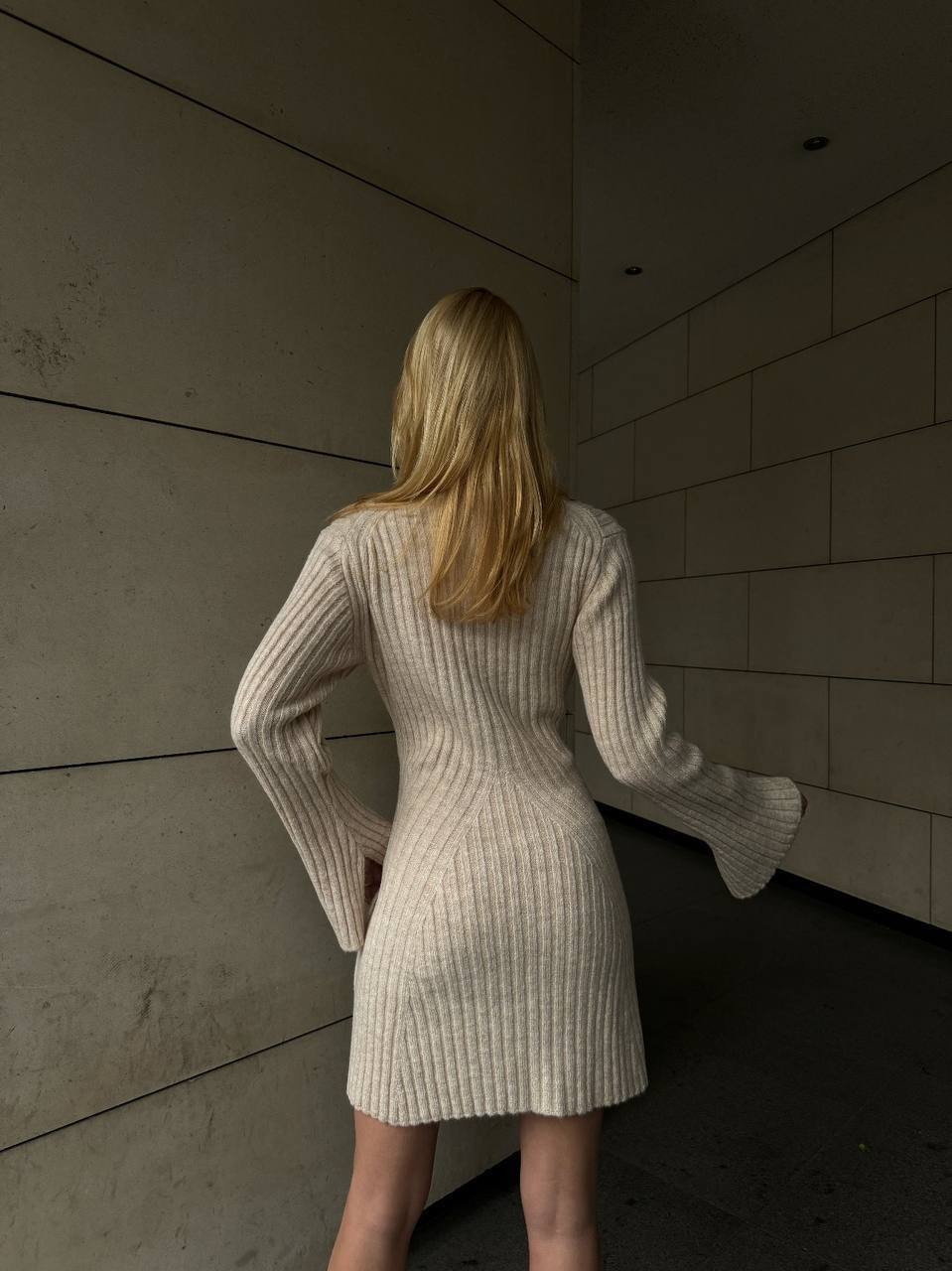 The Bella Ribbed Knit Mini Dress – 1070