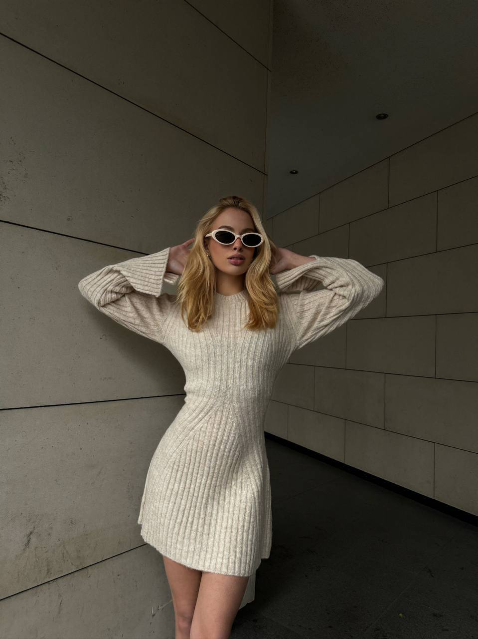 The Bella Ribbed Knit Mini Dress – 1070