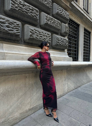 The Aurora Long Sleeve Maxi Dress –1050