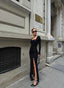 The Noir Glam Long Sleeve Maxi Dress – 1067