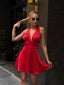 The Allure Satin Halter Mini Dress - 1018