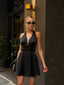 The Allure Satin Halter Mini Dress - 1018