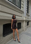 The Midnight Sequin Halter Dress – 1064