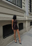 The Midnight Sequin Halter Dress – 1064
