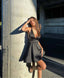 The Allure Satin Halter Mini Dress - 1018