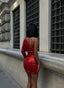 The Glam Sequin One-Shoulder Mini Dress – 1047
