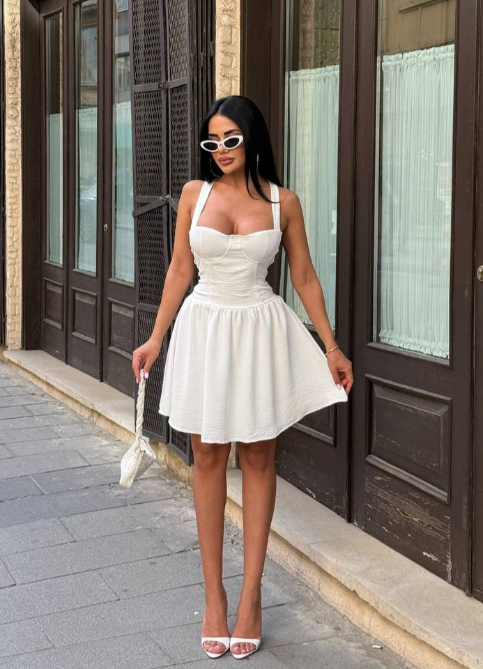 The Valencia Sweetheart Mini Dress Coastal Muse - 1203