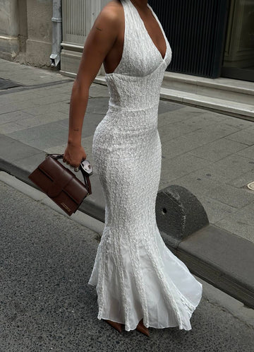 The Seraphina Halter Backless Maxi Dress - 1240