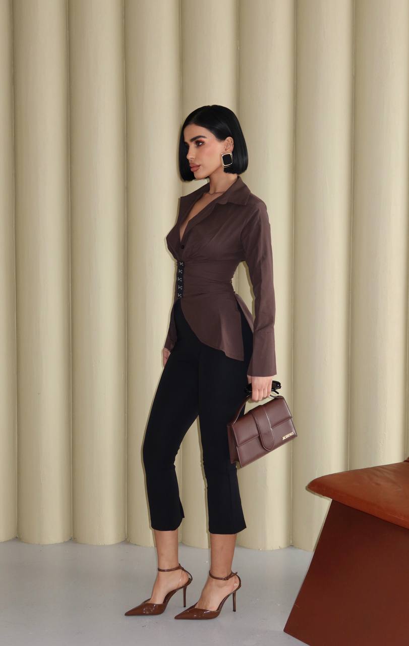 Power Muse Blouse Fitted Corset Waist 1281