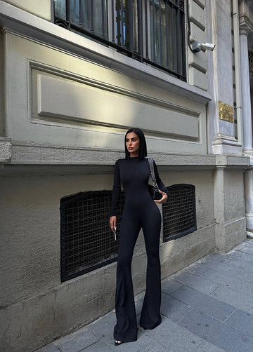 The Noir Elegant Jumpsui Classic Sophistication - 1062