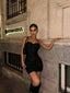 Midnight Glitter Sequin Mini Dress – 1059