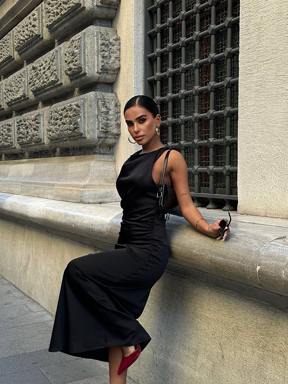 The Luxe Satin Maxi Dress – 1058