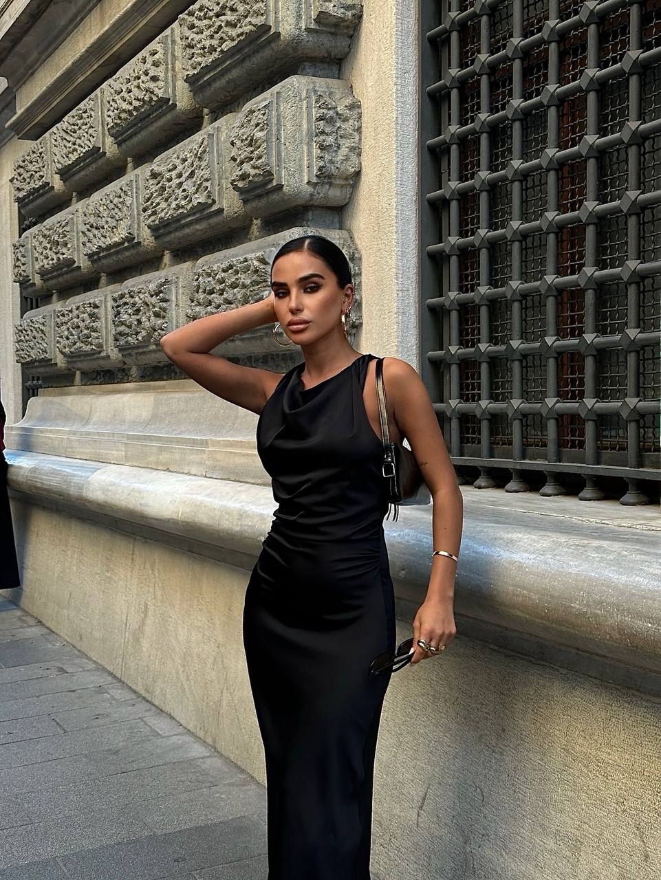 The Luxe Satin Maxi Dress – 1058