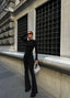 The Luxe Ruched Long-Sleeve Jumpsuit – 1046